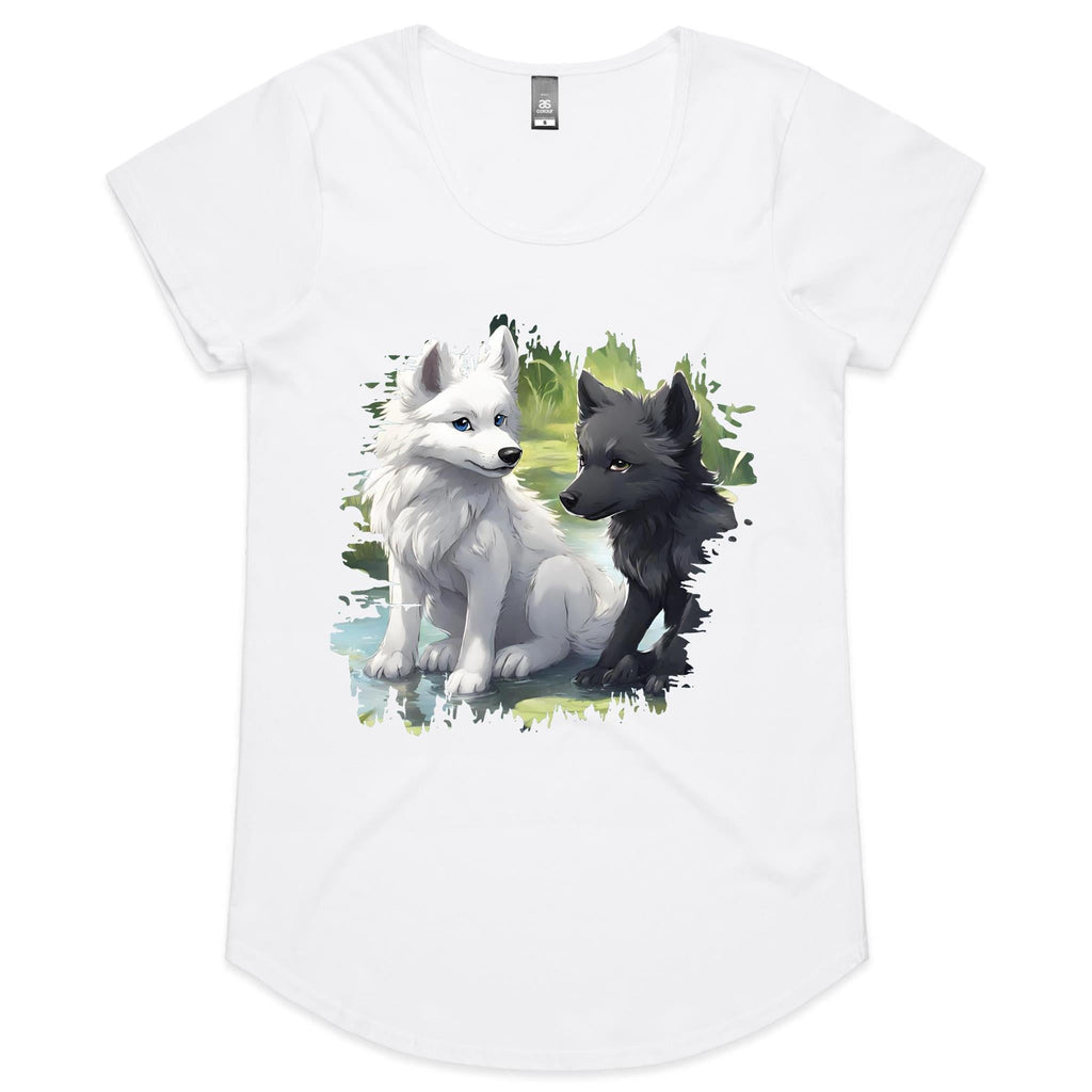 Two Wolves AS Colour Mali - Womens Scoop Neck T-Shirt Ogo Merch
