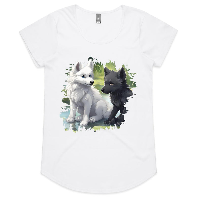 Two Wolves AS Colour Mali - Womens Scoop Neck T-Shirt Ogo Merch