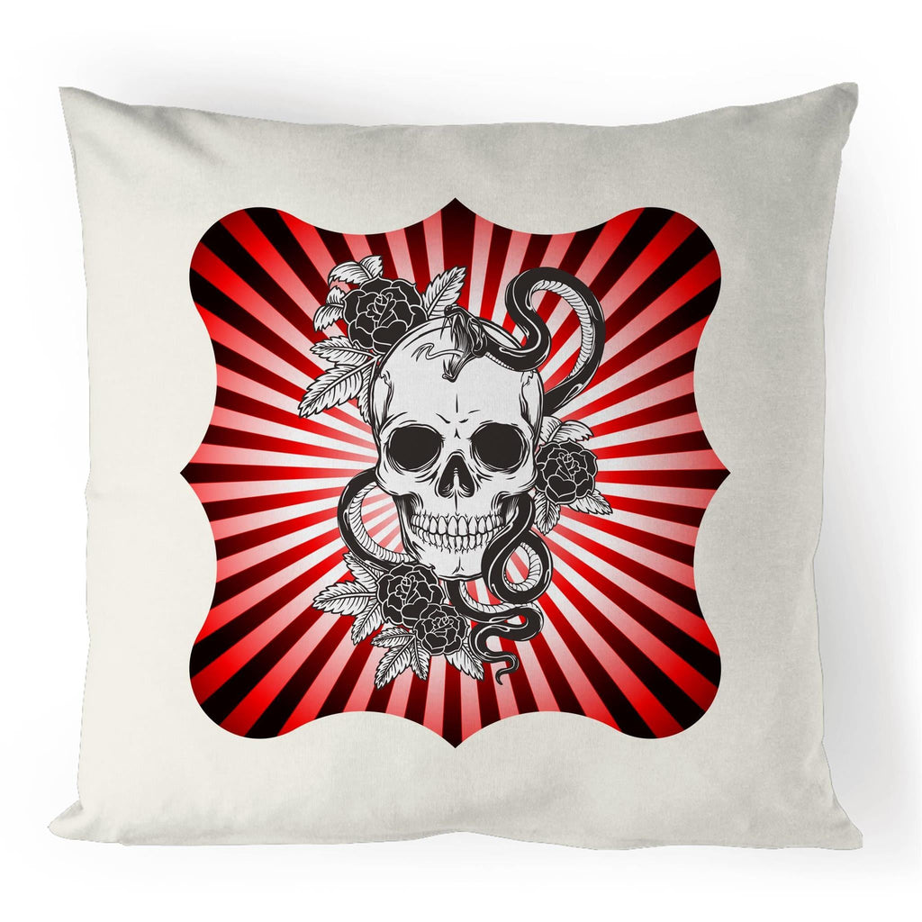 Snake and Skull 100% Linen Cushion Cover Ogo Merch