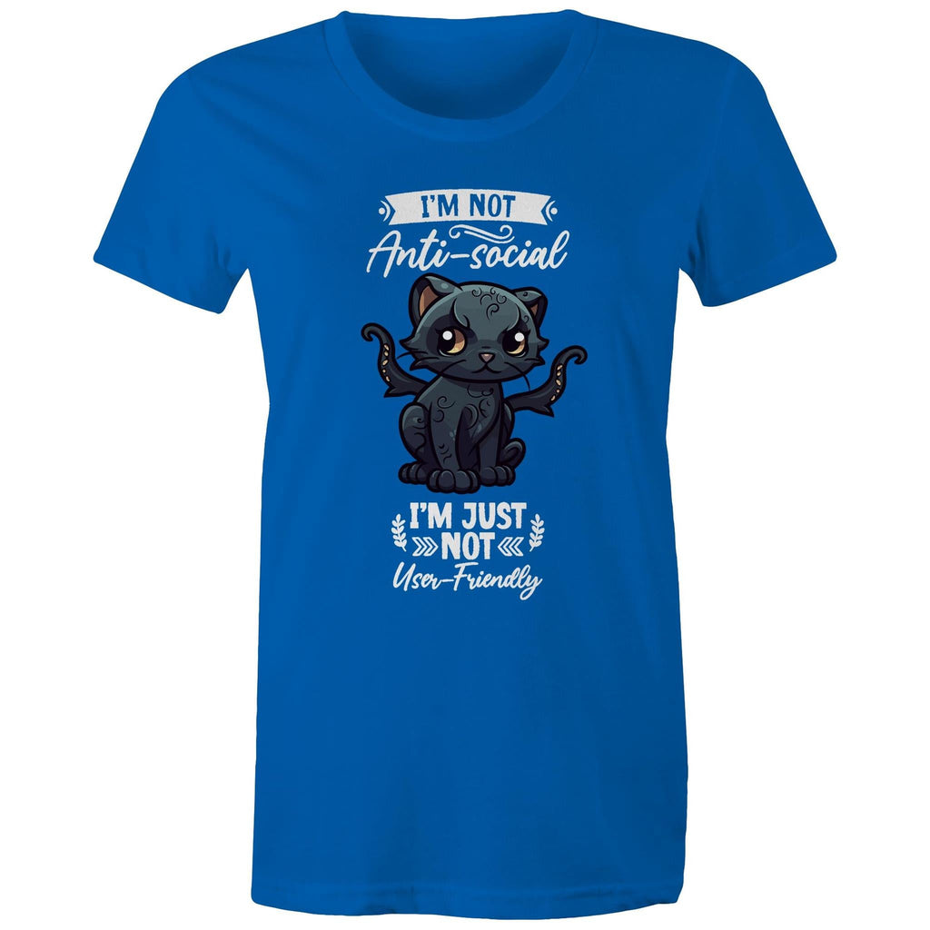 Antisocial Cat Monster AS Colour - Women's Maple Tee Ogo Merch