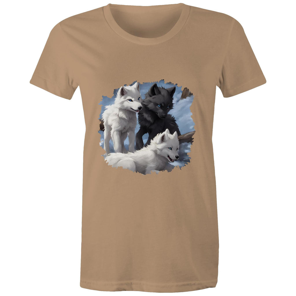 Three Wolves AS Colour - Women's Maple Tee Ogo Merch