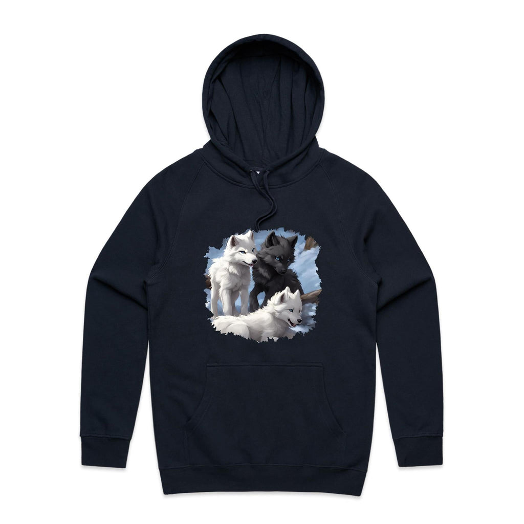 Three Wolves AS Colour - Supply Hood Ogo Merch