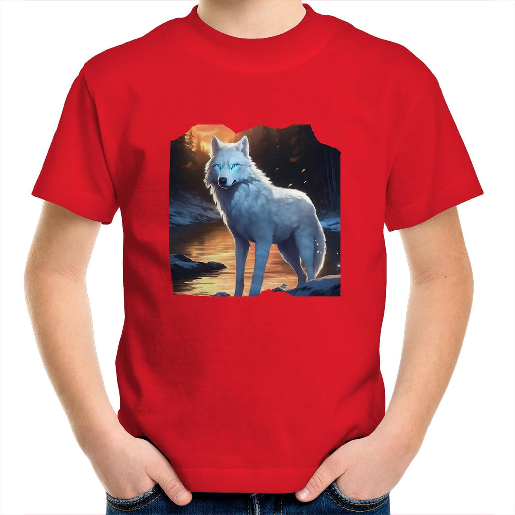 White Wolf AS Colour Kids Youth T-Shirt Ogo Merch
