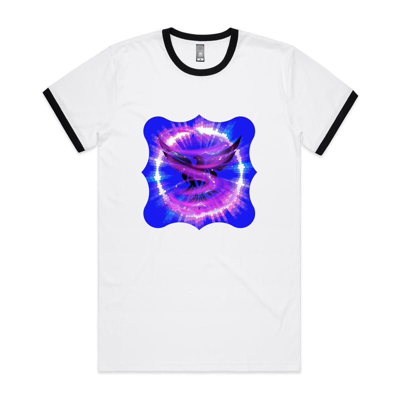 Eagle in Swirl AS Colour Staple Ringer Tee Ogo Merch