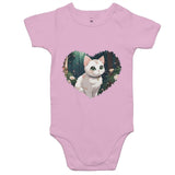 Cat in Heart AS Colour Mini Me Baby Onesie Romper Ogo Merch