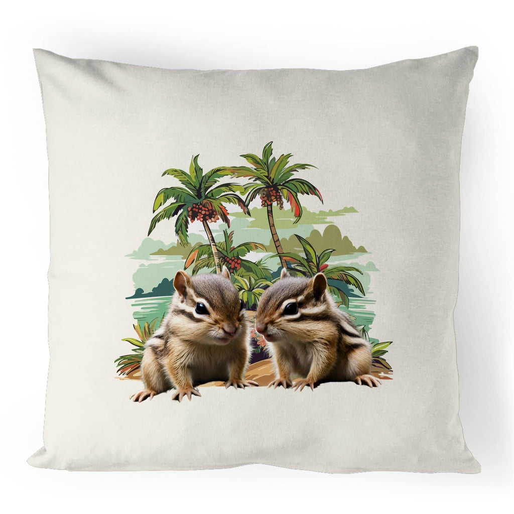 Beach Chipmunks 100% Linen Cushion Cover Ogo Merch