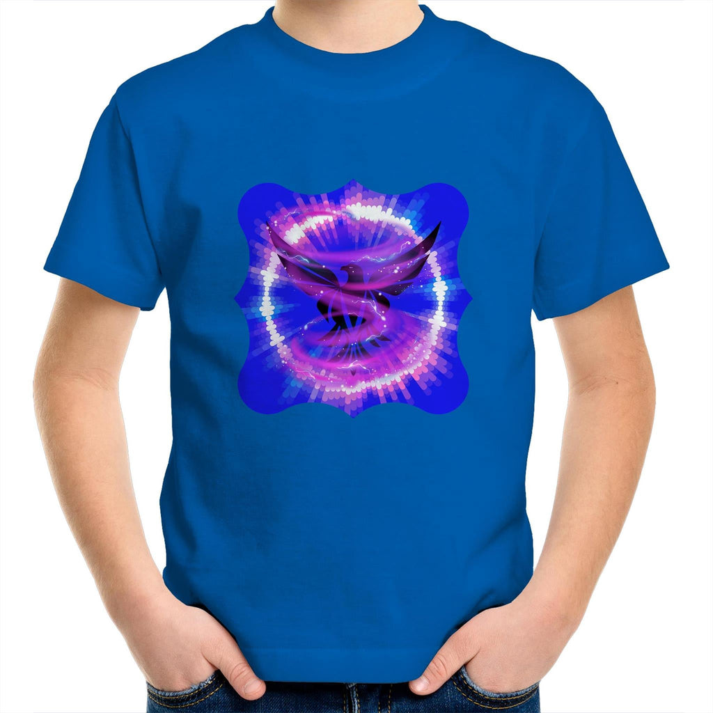 Eagle in Swirl AS Colour Kids Youth T-Shirt Ogo Merch