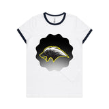 Honey Badger AS Colour Women's Ringer Tee Ogo Merch