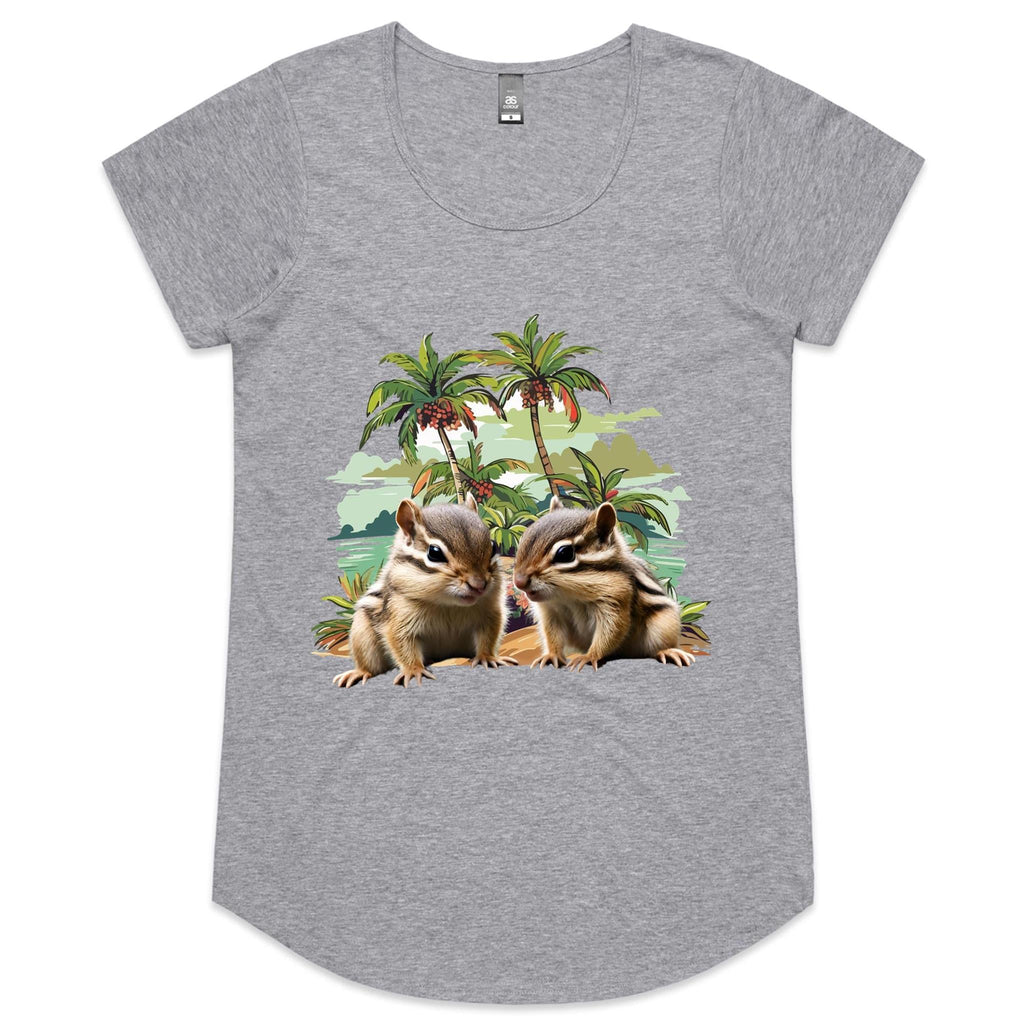 Beach Chipmunks AS Colour Mali - Womens Scoop Neck T-Shirt Ogo Merch