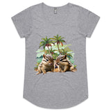Beach Chipmunks AS Colour Mali - Womens Scoop Neck T-Shirt Ogo Merch