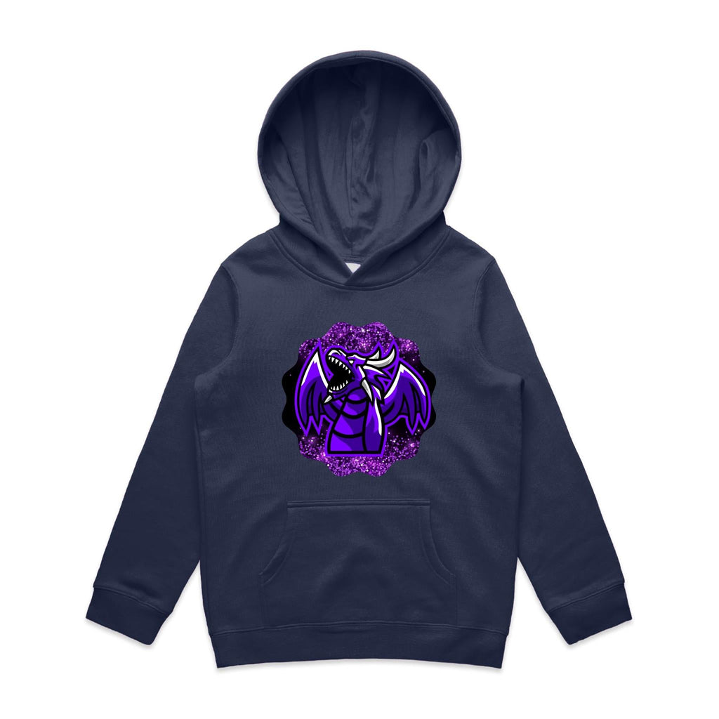 Shining Purple Dragon AS Colour Youth Supply Hood Ogo Merch