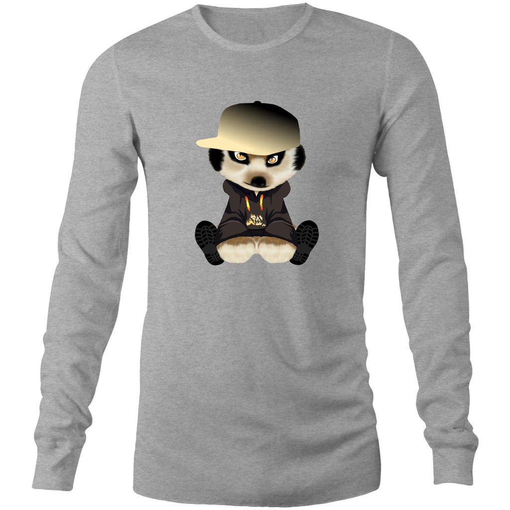 Meerkat in Cap AS Colour Base - Mens Long Sleeve T-Shirt Ogo Merch