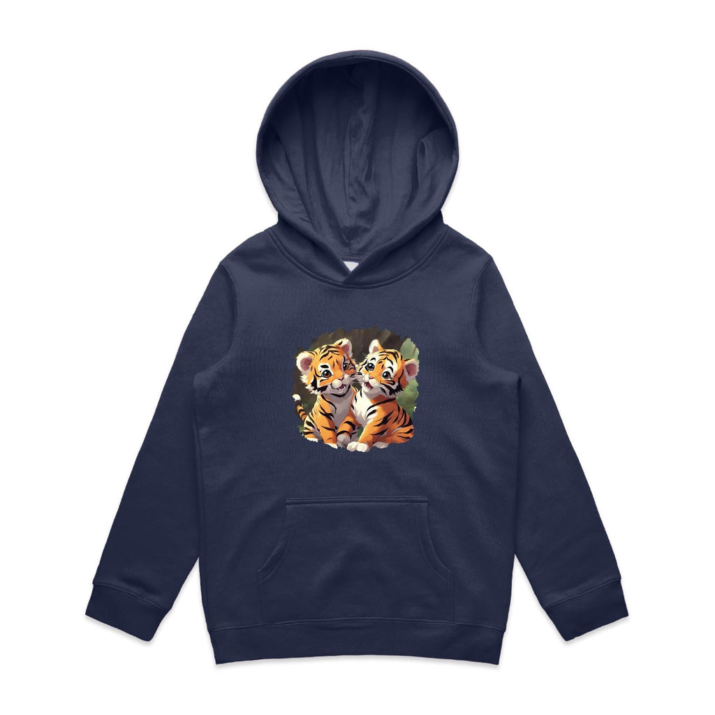 Baby Tigers AS Colour - Youth Supply Hood Ogo Merch