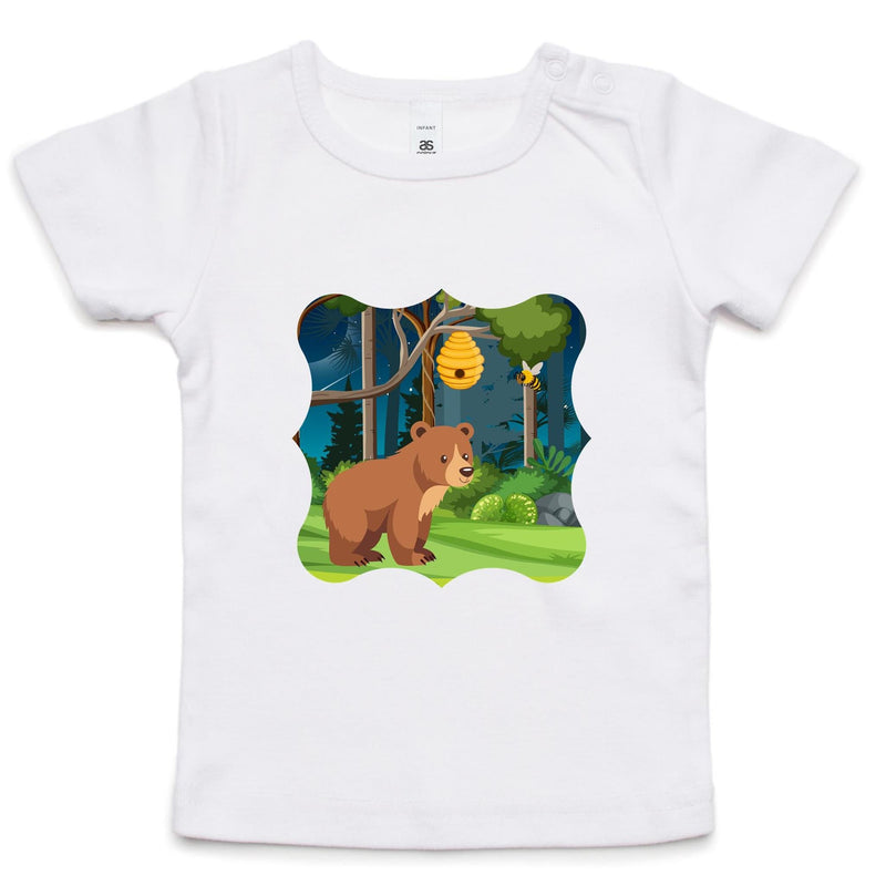 Bear and Bee AS Colour - Infant Wee Tee Ogo Merch
