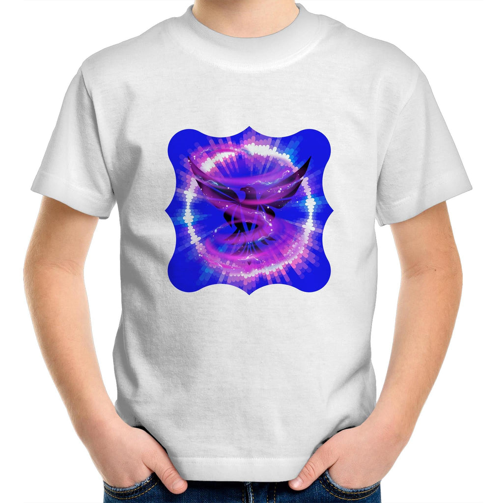 Eagle in Swirl AS Colour Kids Youth T-Shirt Ogo Merch