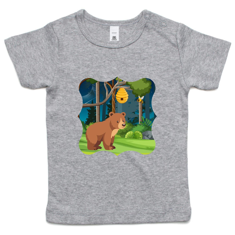Bear and Bee AS Colour - Infant Wee Tee Ogo Merch