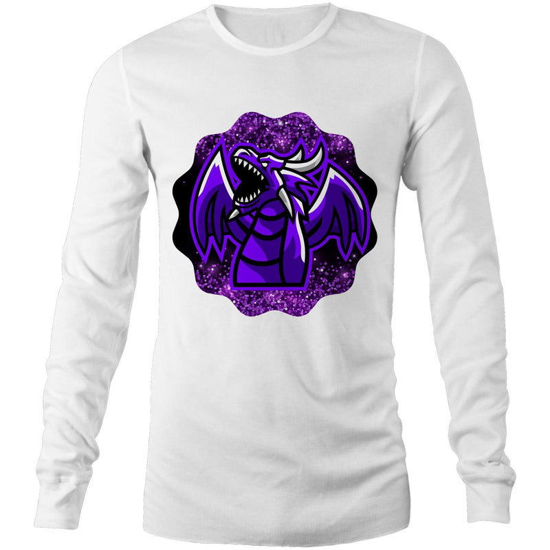 Shining Purple Dragon AS Colour Base Mens Long Sleeve TShirt Ogo Merch