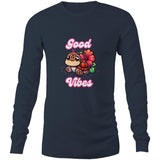Good Vibes Turtle AS Colour Base - Mens Long Sleeve T-Shirt Ogo Merch