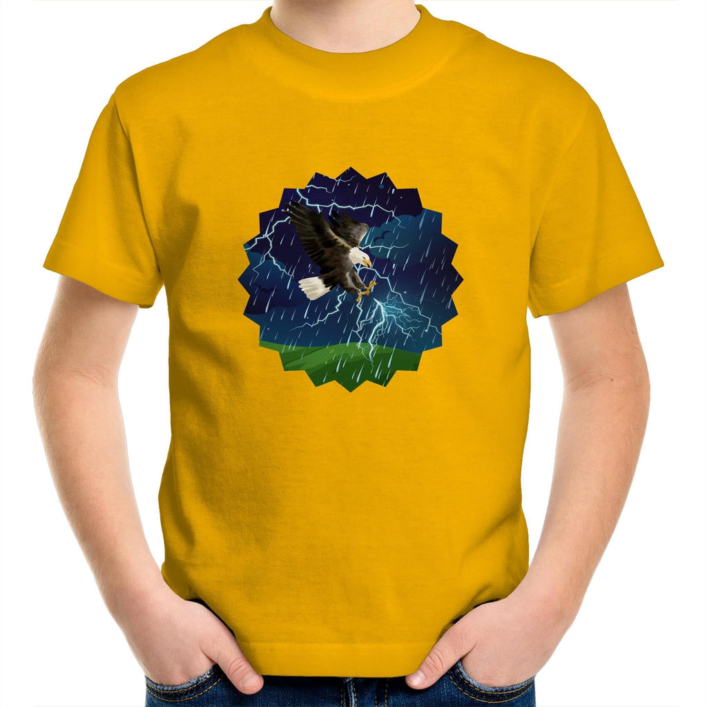 Lightning Eagle AS Colour Kids Youth T-Shirt Ogo Merch