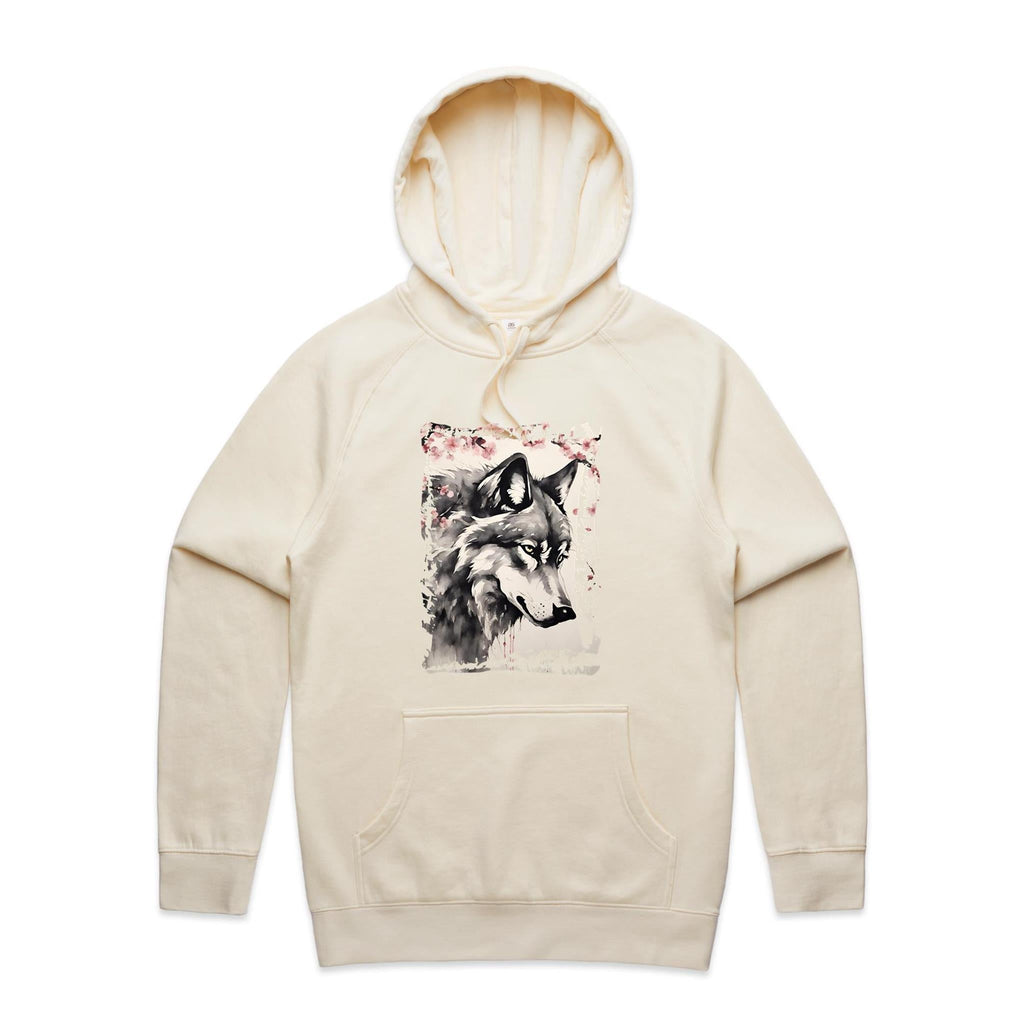 Wolf and Flowers AS Colour Supply Hood Ogo Merch