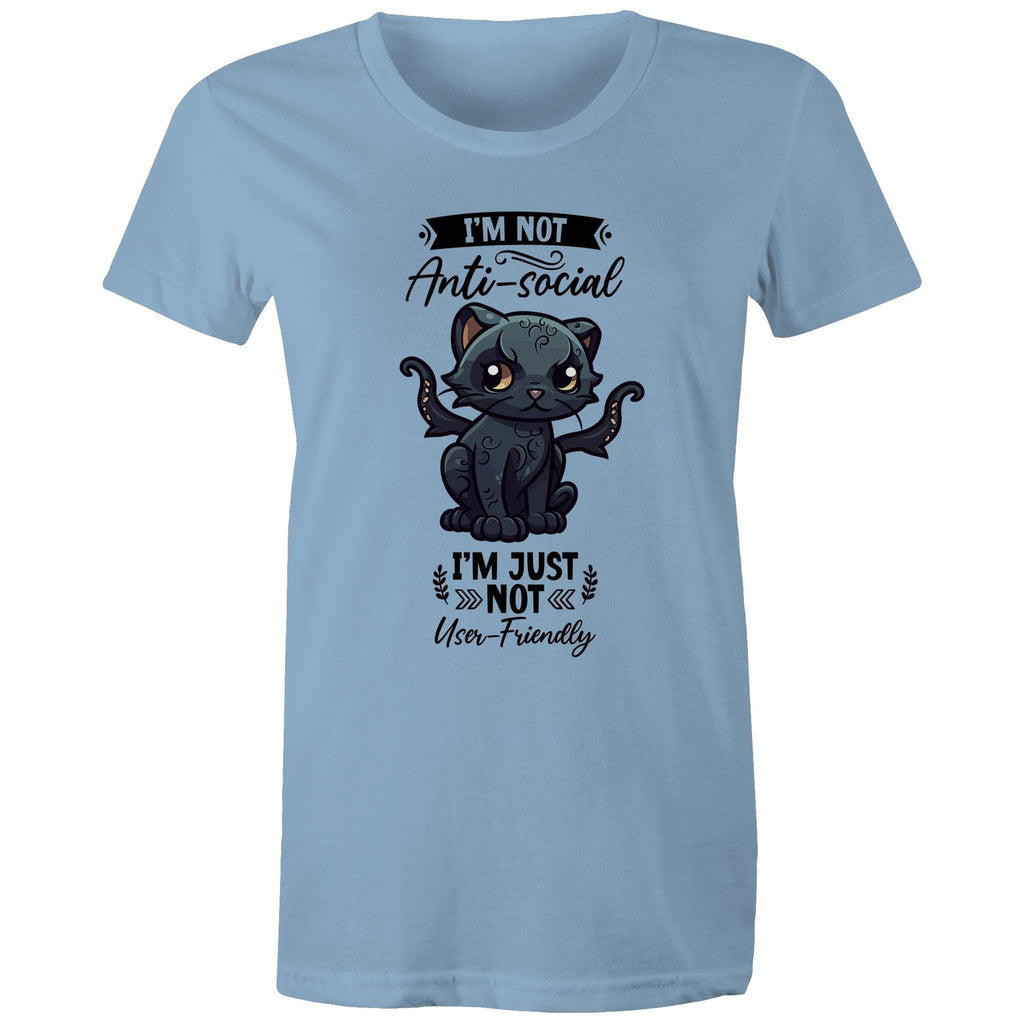 Antisocial Cat Monster AS Colour - Women's Maple Tee Ogo Merch