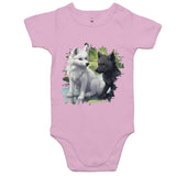 Two Wolves AS Colour Mini Me - Baby Onesie Romper Ogo Merch