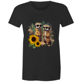 Sunflower Meerkats AS Colour - Women's Maple Tee Ogo Merch