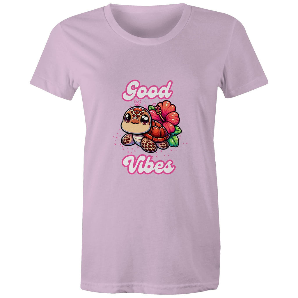 Good Vibes Turtle AS Colour - Women's Maple Tee Ogo Merch