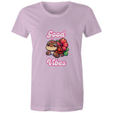 Good Vibes Turtle AS Colour - Women's Maple Tee Ogo Merch