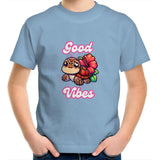 Good Vibes Turtle AS Colour Kids Youth T-Shirt Ogo Merch