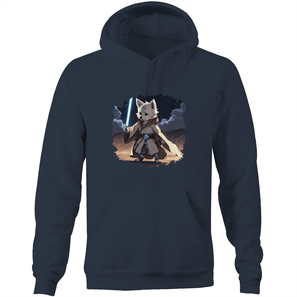 Wolf with Lightsaber AS Colour Stencil Pocket Hoodie Sweatshirt Ogo Merch