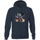 Wolf with Lightsaber AS Colour Stencil Pocket Hoodie Sweatshirt Ogo Merch