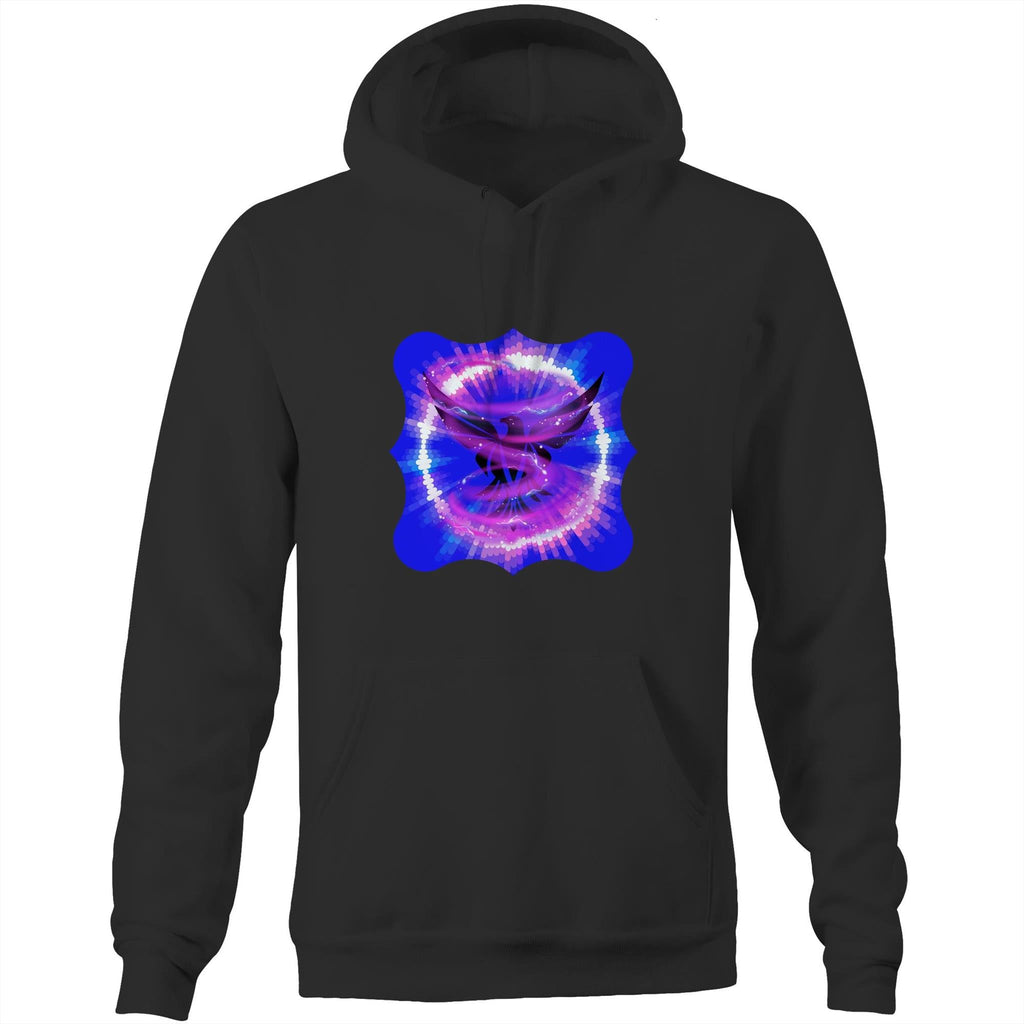 Eagle in Swirl AS Colour Stencil - Pocket Hoodie Sweatshirt Ogo Merch
