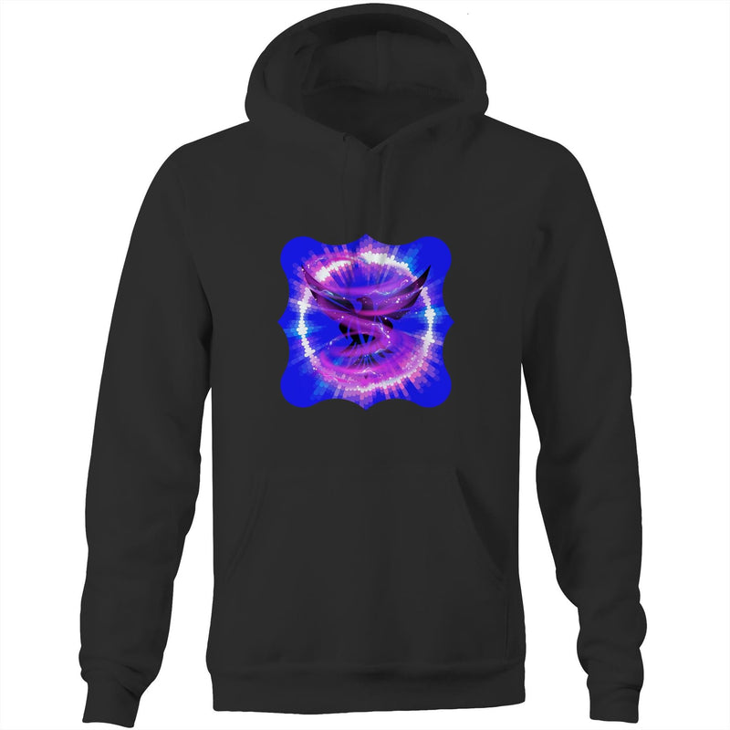 Eagle in Swirl AS Colour Stencil - Pocket Hoodie Sweatshirt Ogo Merch