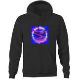 Eagle in Swirl AS Colour Stencil - Pocket Hoodie Sweatshirt Ogo Merch