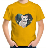Cat in Heart AS Colour Kids Youth T-Shirt Ogo Merch
