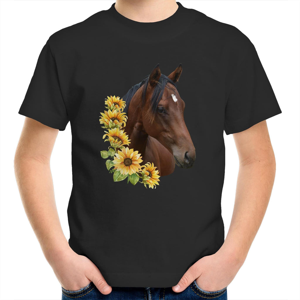 Sunflower Horse AS Colour Kids Youth T-Shirt Ogo Merch