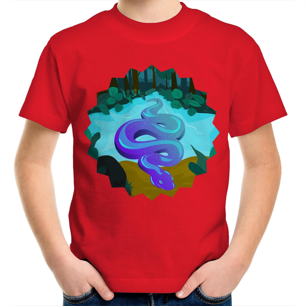 River Snake AS Colour Kids Youth TShirt Ogo Merch