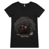 Cave Cerberus AS Colour Bevel Womens VNeck TShirt
