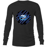 Blue Swirl Eagle AS Colour Base - Mens Long Sleeve T-Shirt Ogo Merch