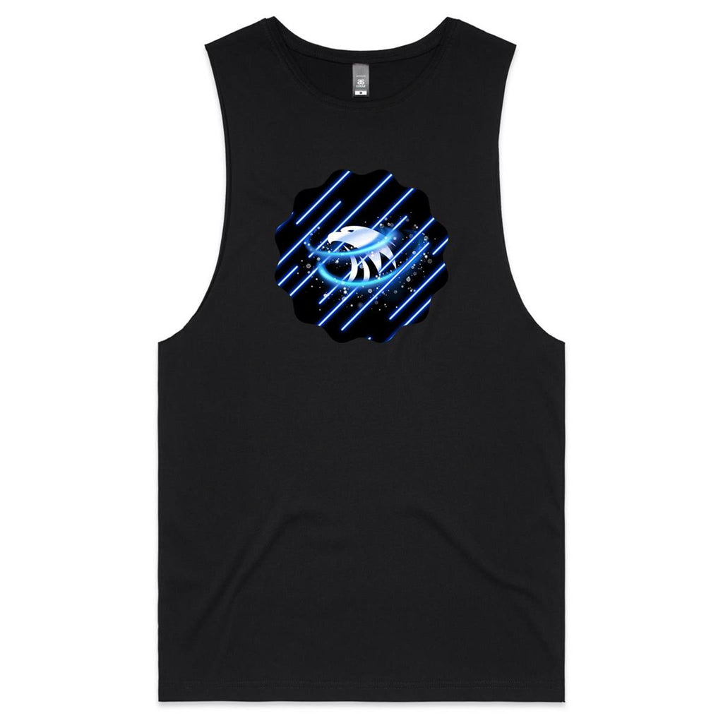 Blue Swirl Eagle AS Colour Barnard - Mens Tank Top Tee Ogo Merch
