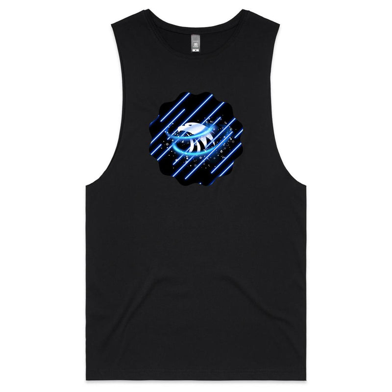 Blue Swirl Eagle AS Colour Barnard - Mens Tank Top Tee Ogo Merch
