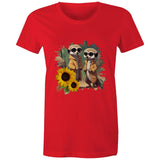 Sunflower Meerkats AS Colour - Women's Maple Tee Ogo Merch