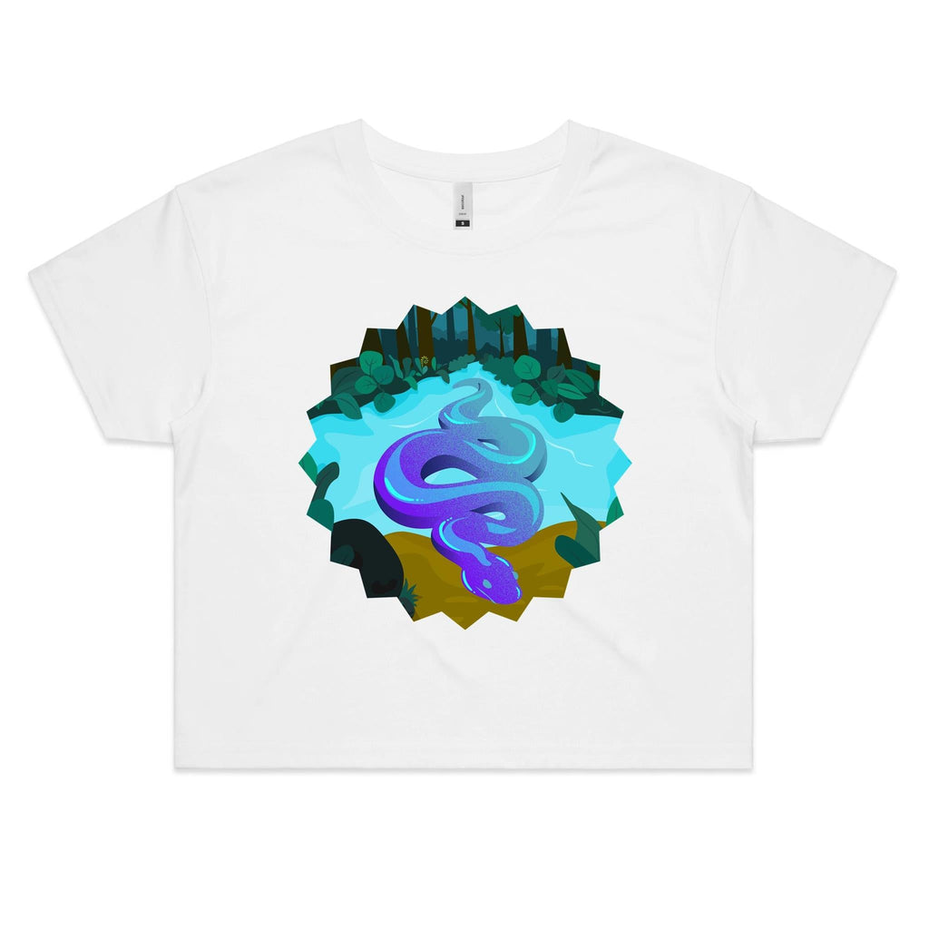 River Snake AS Colour Women's Crop Tee Ogo Merch
