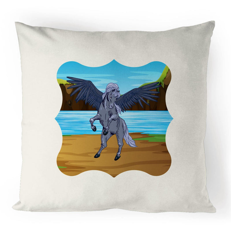 Beach Pegasus 100% Linen Cushion Cover Ogo Merch