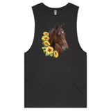 Sunflower Horse AS Colour Barnard - Mens Tank Top Tee Ogo Merch