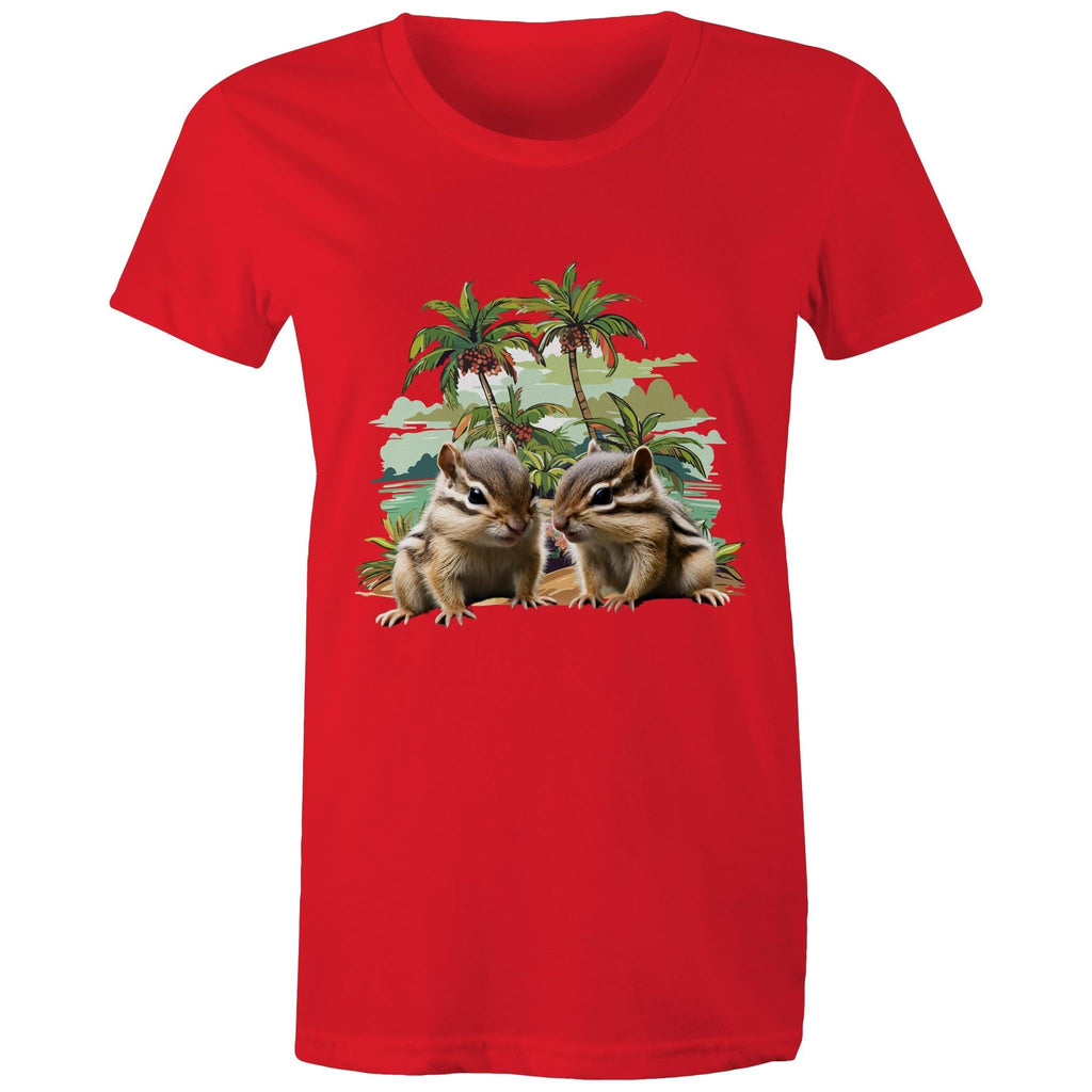 Beach Chipmunks AS Colour - Women's Maple Tee Ogo Merch
