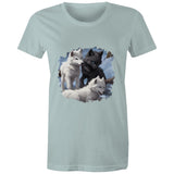 Three Wolves AS Colour - Women's Maple Tee Ogo Merch
