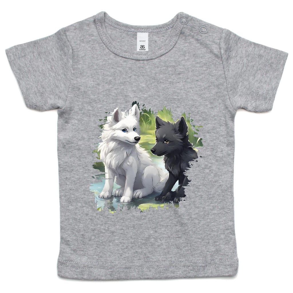Two Wolves AS Colour Infant Wee Tee Ogo Merch