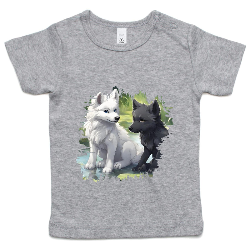 Two Wolves AS Colour Infant Wee Tee Ogo Merch
